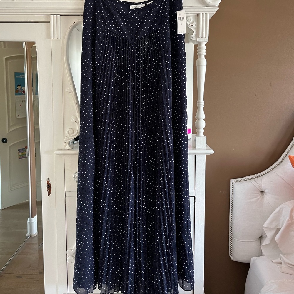 NWT Feather Bone By Anthropology Pleated Wide Leg Polka Dot Pants